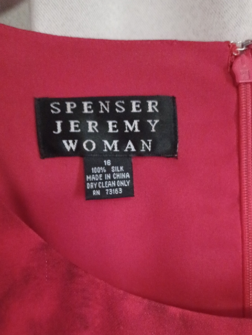 Spenser Jeremy Woman Silk Rosette High/Low Asymmetrical Hem Midi Dress Sz 16 - Picture 2 of 14